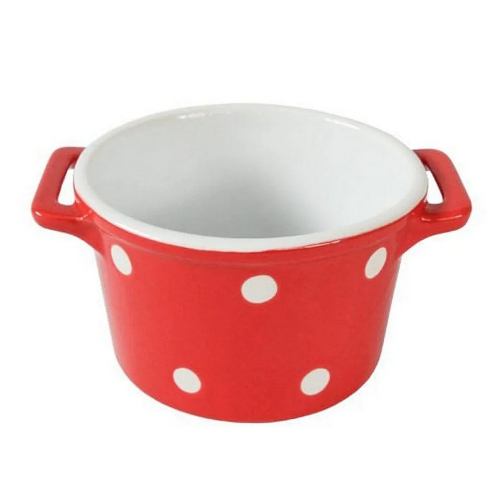 Горшочек с ручками Red with dots, 13 см