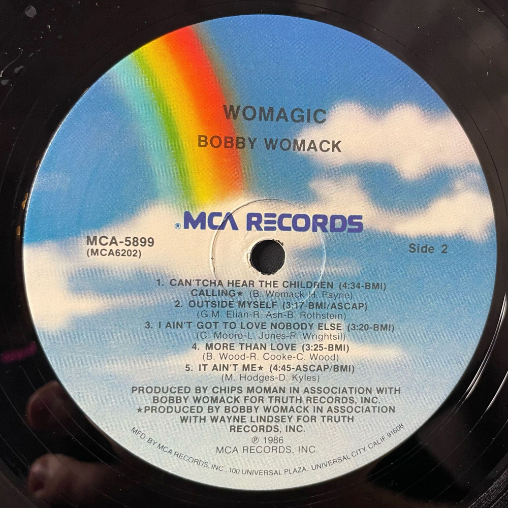 Винтажная виниловая пластинка LP Bobby Womack Womagic (USA 1986)