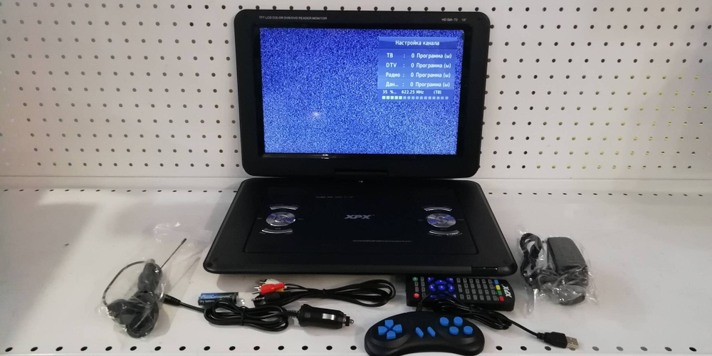 EA-1468L + DVD Складной / Автомобильный телевизор / Портативный DVD-плеер XPX 15" EA-1468L (Складной)