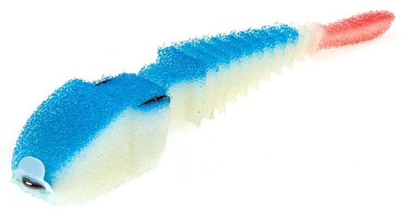 Приманка поролоновая 3D Ex WORM WBlue 12см под офсетный крючок № 1/0, 2/0, 3/0