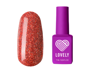 Гель-лак со светоотражающими частицами Lovely, коллекция "Jewel", оттенокискрящегося рубина, 7 ml