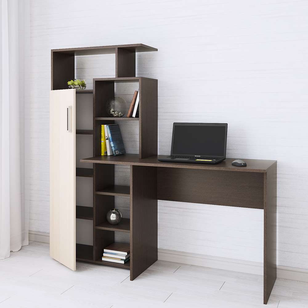 Стол компьютерный Квартет-7, венге/дуб молочный