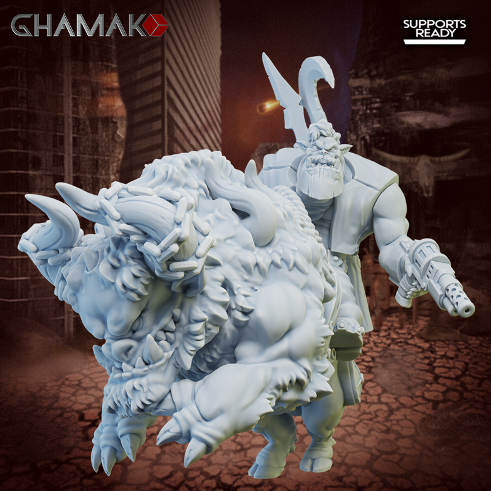 Orks Greenskins Орк всадник №1 миниатюра для dnd, днд, pathfinder, фентези, Настольная игра, НРИ, Варгейм, РПГ