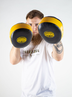 Лапы тренерские LEADERS BIG-AIR BUMBLEBEE (ONE, кожа, черный/желтый)