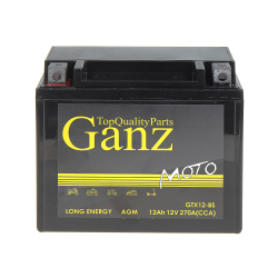 Аккумулятор GANZ мото AGM 12 А/ч прямой L+ 152x87x132 мото EN 270 А