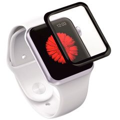 Защитное стекло 3D на весь экран Full Glue для Apple Watch 45 мм (Черная рамка)
