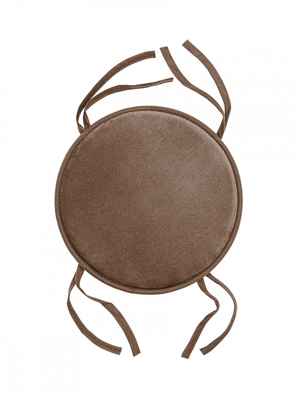 Подушка на стул DeNASTIA мемори круглая D35, 100%ПЭ, бежевый