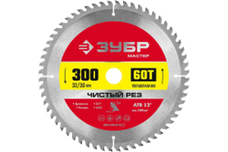Диск пильный по дереву ЗУБР Чистый рез 300x32/30 мм, 60Т 36914-300-32-60_z01