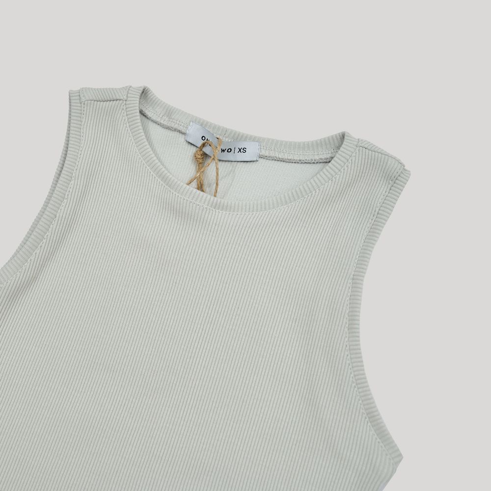 Топ One Two Ribbed Grey Glacier