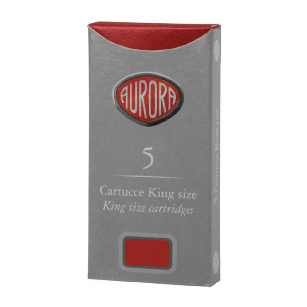 Картридж с чернилами для перьевой ручки Aurora red, упаковка из 5 шт.