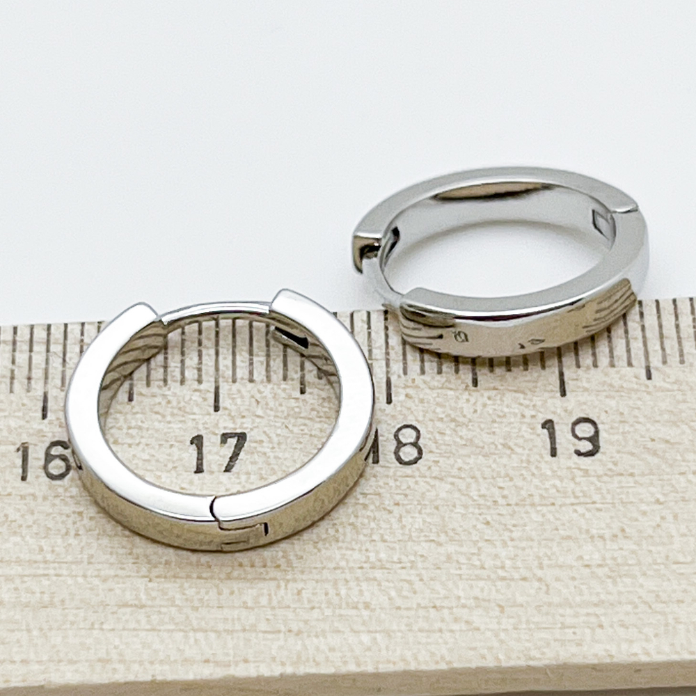 Ювелирные швензы Конго с родиевым покрытием, размер 18*3 мм, цена за пару