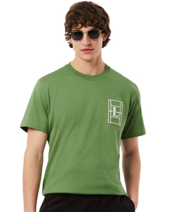 Мужская теннисная футболка Lacoste Embroidered Heavy Jersey - lime green