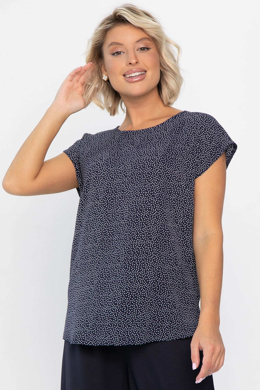 Блуза Милена (темно-синяя) Б14302-8М LT Collection