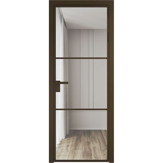 Алюминиевая дверь 13AG деорэ остеклённая