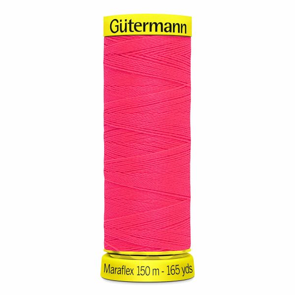 Нитки для трикотажа Gutermann Maraflex 120 (150 метров), 5 кат. | 3837 неоновый розовый