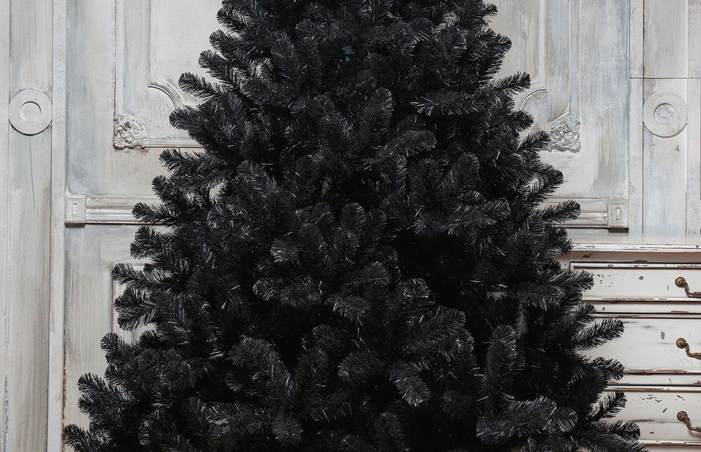 Искусственная черная елка "Чёрная жемчужина" (пвх) 120 см / 1.2 м