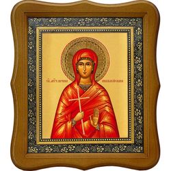 Ирина Аквилейская Святая мученица. Икона на холсте.