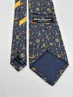 Галстук синий Salvatore Ferragamo