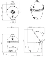 Керамический гриль Big Green Egg М Medium (средний), 40 см