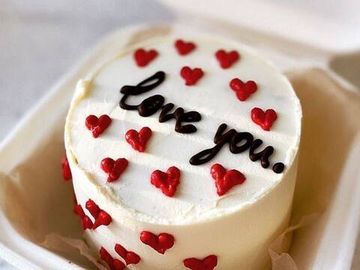 Бенто торт Люблю сердечки №1081