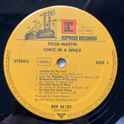 Винтажная виниловая пластинка LP Dean Martin Once In A While (Германия 1978)