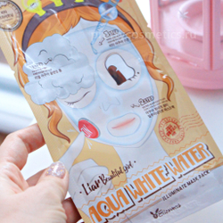 Купить  Elizavecca Маска д/лица трехэтапная УВЛАЖНЯЮЩАЯ 3-step Aqua White Water Illuminate Mask Sheet