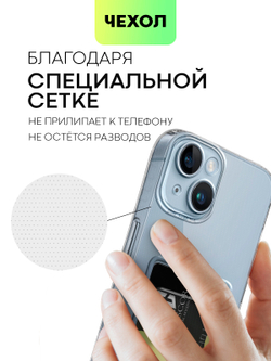 Чехол BROSCORP для Apple iPhone 14 Plus (арт. IP14PLUS-TPU-01-POCKET )
