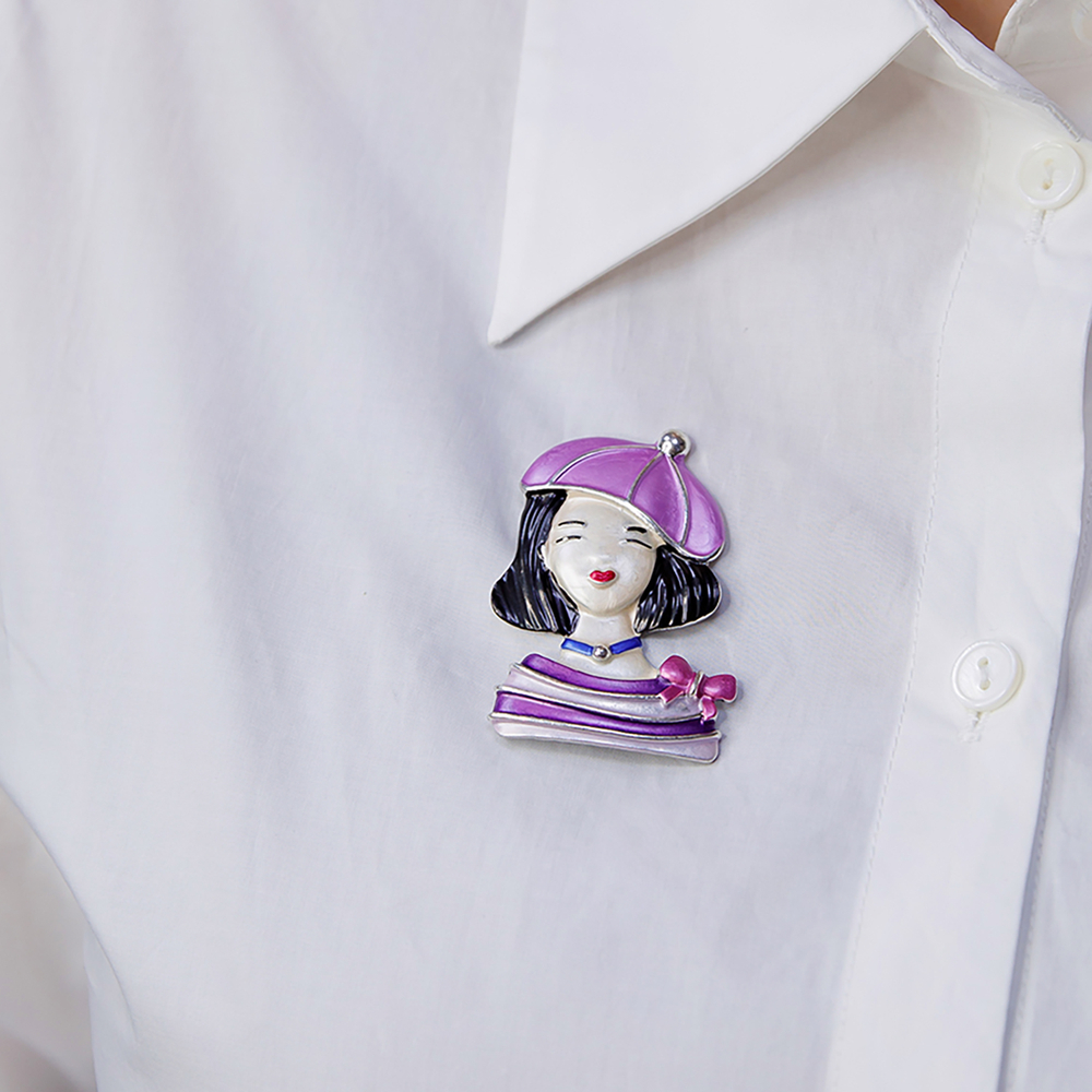 Брошь Shadore Девочка в берете XZ1479.11 V/S