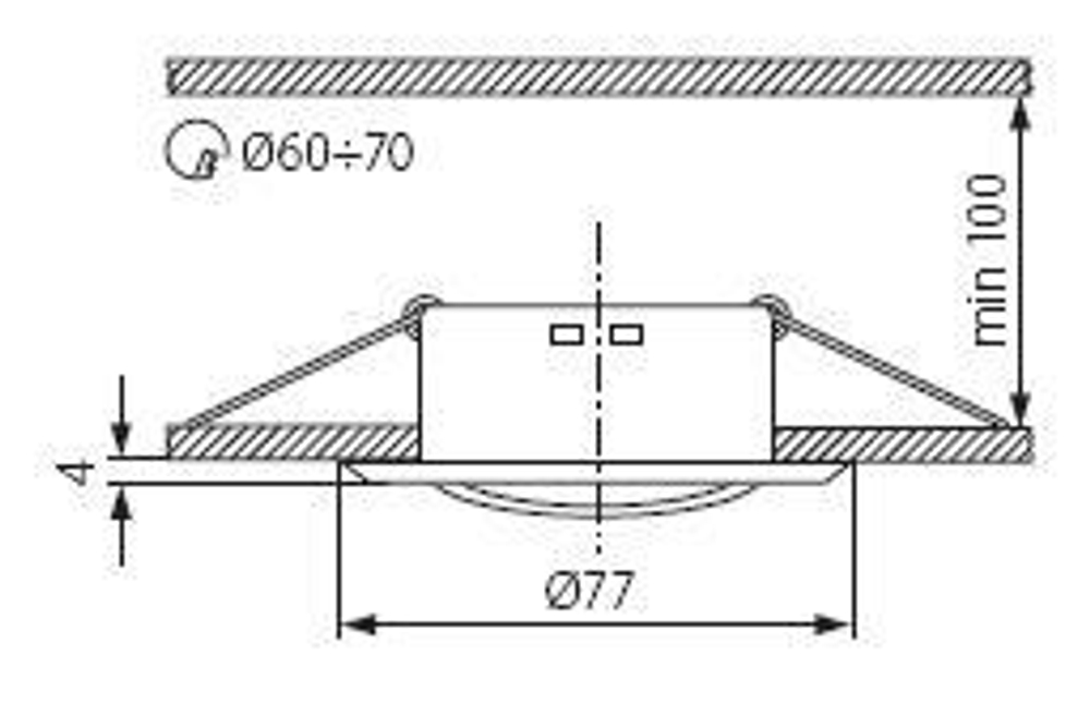 Точечный мини светильник KANLUX ULKE CT-2119-BR/M