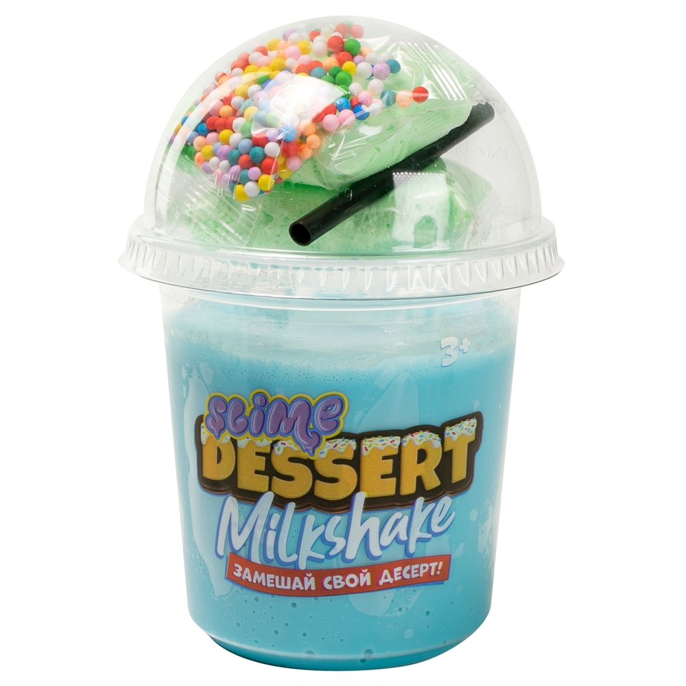 Слайм Slime Dessert "Milkshake" желтый/голубой, 320г., ассорти