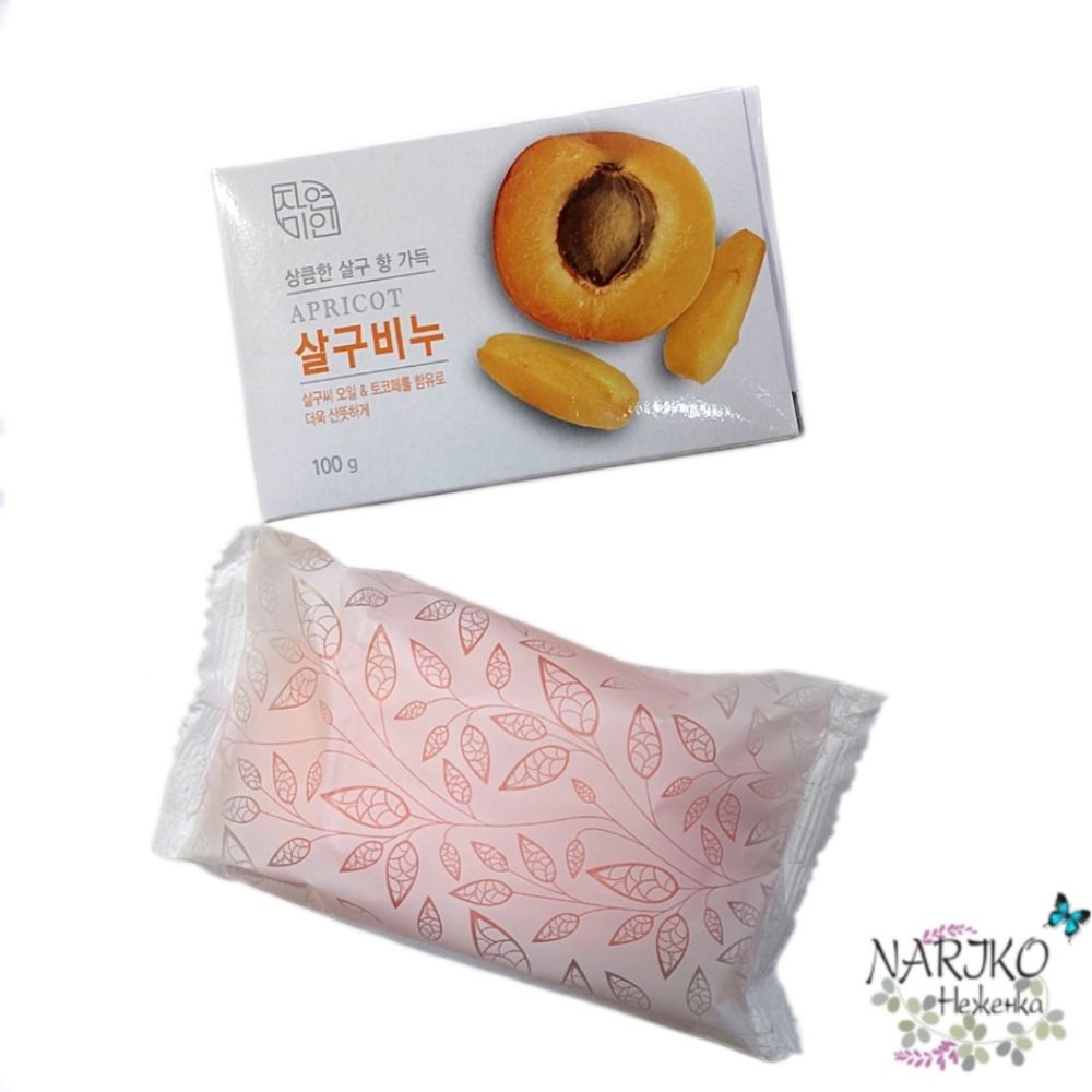 Восстанавливающее туалетное мыло с маслом абрикоса MUKUNGHWA Rich Apricot Soap, 100 гр.