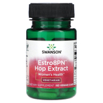 Swanson, Estro8PN, экстракт хмеля, для женского здоровья, 60 растительных капсул (10 мг на капсулу)