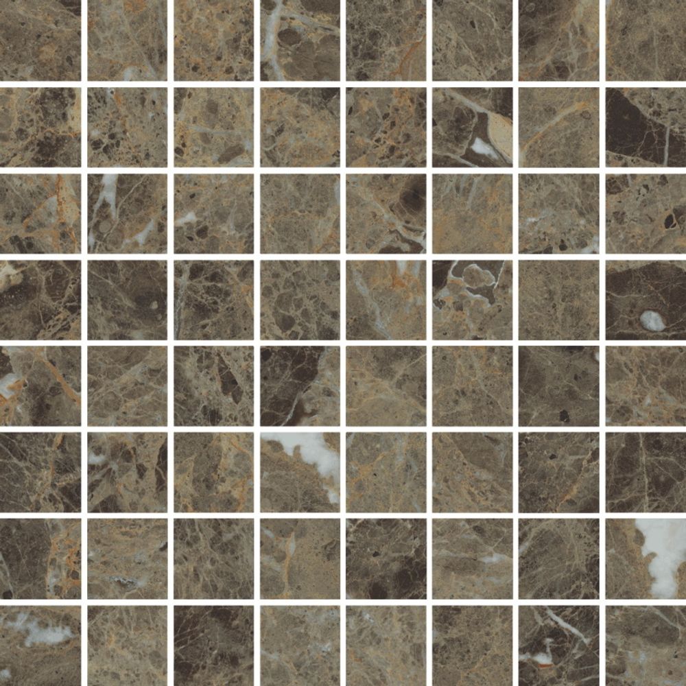 Мозаика Charme Deluxe Emperador Dark Lux Mosaico 3.5х3.5 29.2x29.2