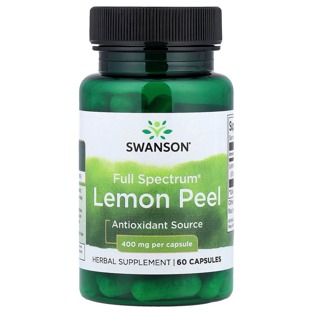 Swanson, Full Spectrum®, лимонная цедра, 400 мг, 60 капсул