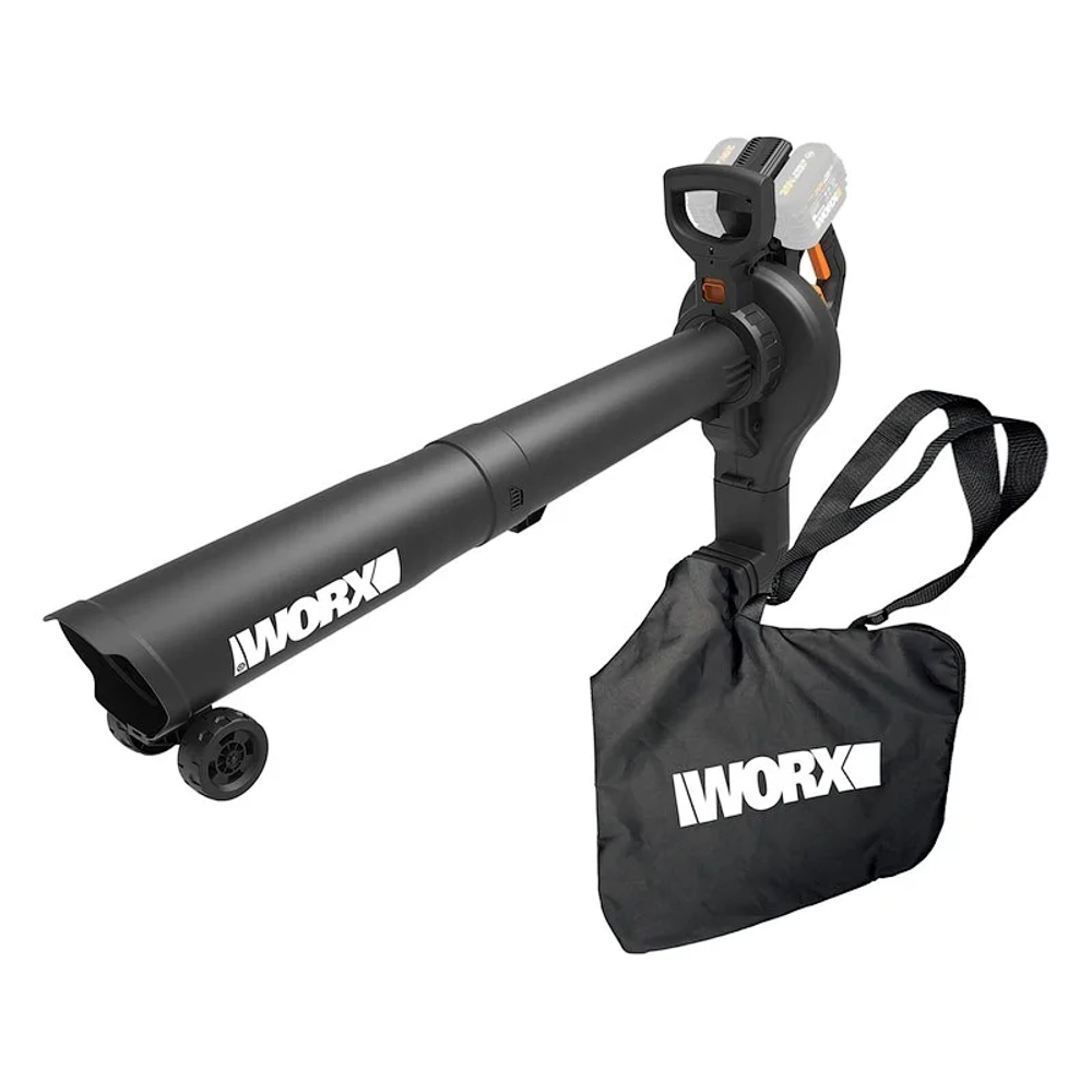 WORX WG583E 40В воздуходувка-пылесос аккумуляторная бесщеточная (2 x 4 Ач, ЗУ) 335 м/с