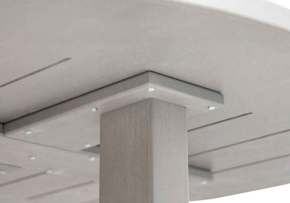 Журнальный столик, 80х80х45, Куклей, кухонный, круглый, из массива сосны, серый, Dipriz