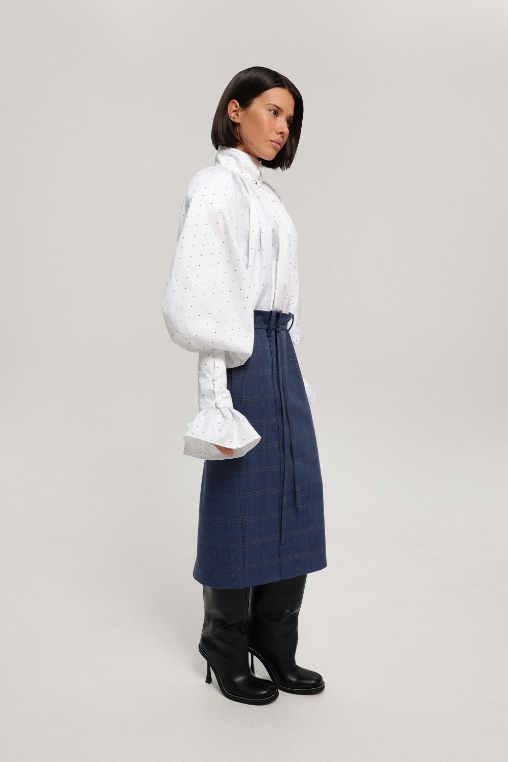 Блуза со съёмными манжетами