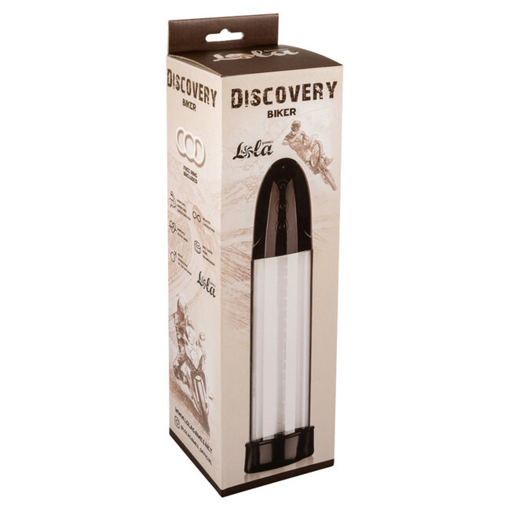 Вакуумная перезаряжаемая помпа с автоматическим помпированием Discovery Biker (Цвет: прозрачный с черным)