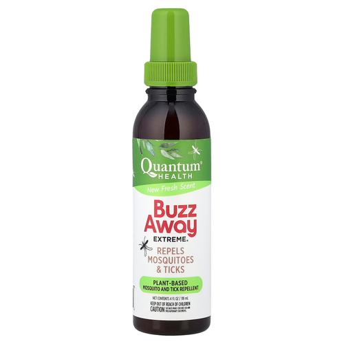 Quantum Health, Buzz Away Extreme®, средство от комаров и клещей, свежесть, 118 мл (4 жидк. унции)