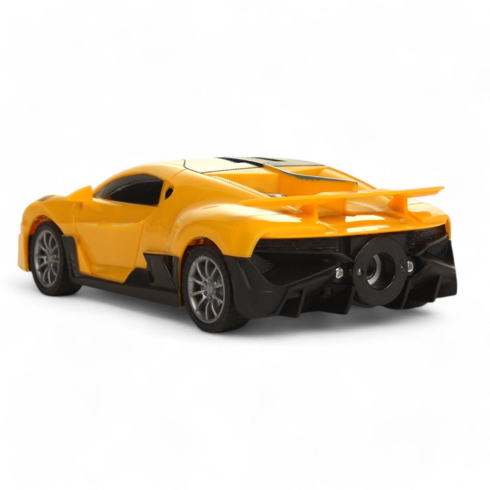 Машина классическая на РУ, желтая, коробка 661-2