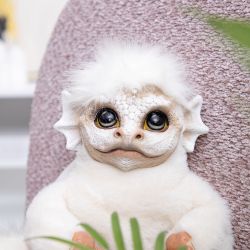 Игрушка мягкая Дракон Бэби Мистик Белый