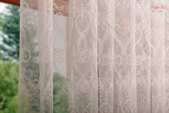 Тюль Марселла французская сетка (молочный)