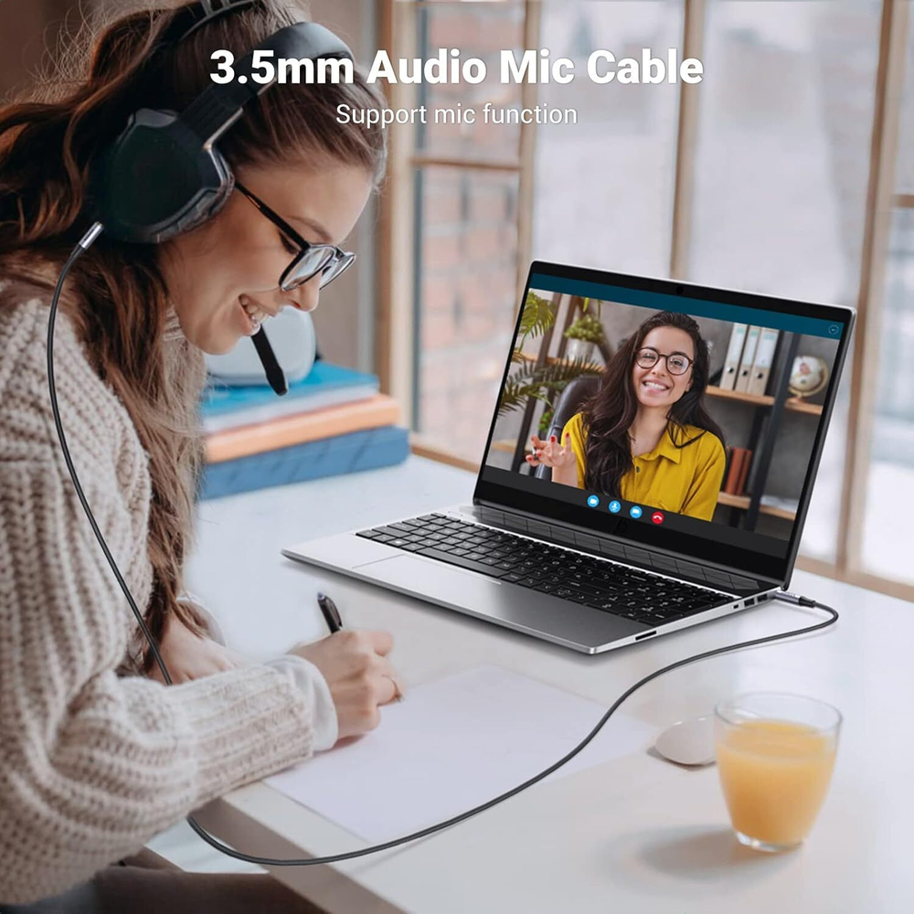 Кабель Audio 3.5mm - Audio 3.5mm, 1m, 4-pin AUX UGREEN 10648