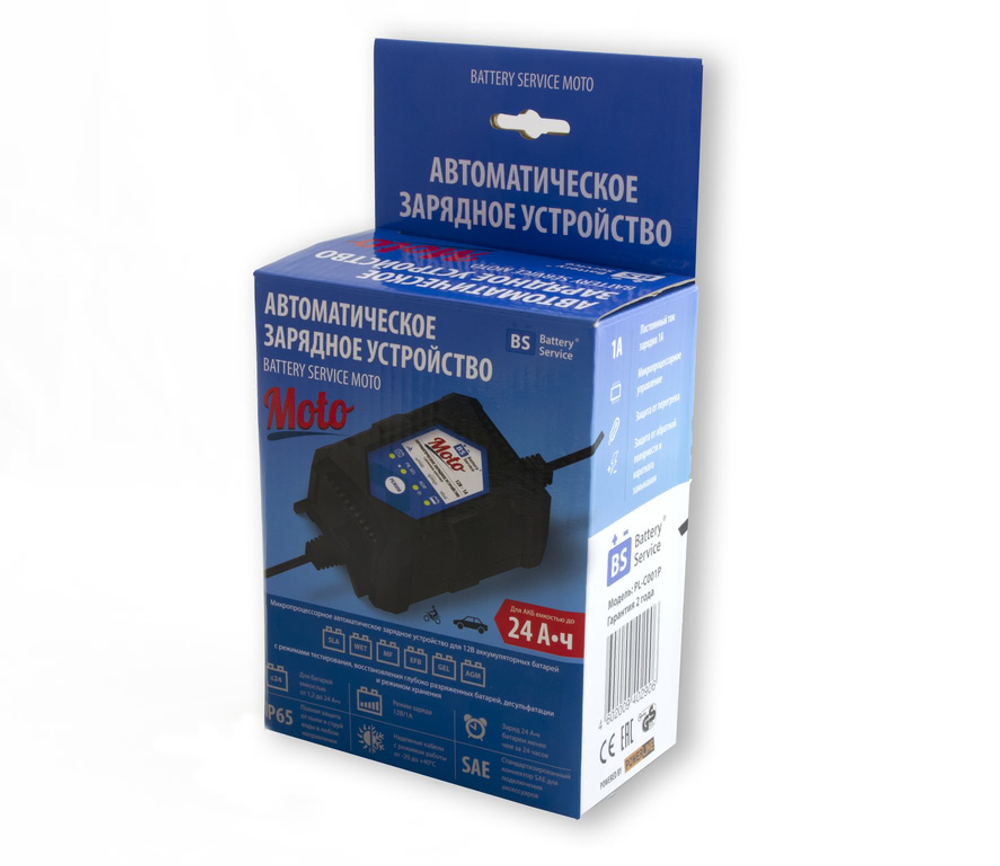 Зарядное устройство Battery Service 12В, 1А МОТО;PL-C001P