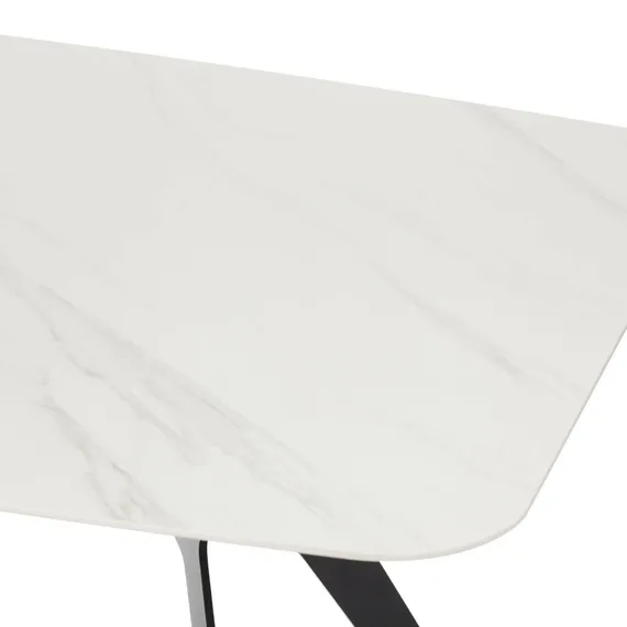 Обеденный стол Scarlet 160х80 см, светло-серая керамика