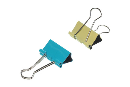 Зажим для бумаг металлический 25мм цветной 12шт/уп Attache Economy цена за 1шт