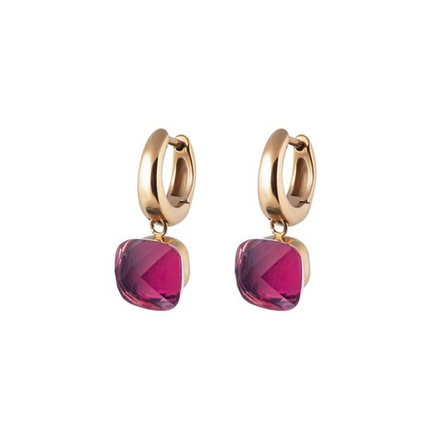 Серьги Qudo Firenze light fuchsia 300305 R/RG
