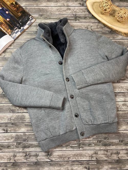 Кардиган с мехом Loro Piana