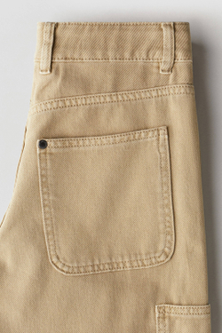 H&M Джинсы Carpenter свободного кроя, бежевый