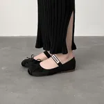 Балетки Disobedience Satin Ballerina черные